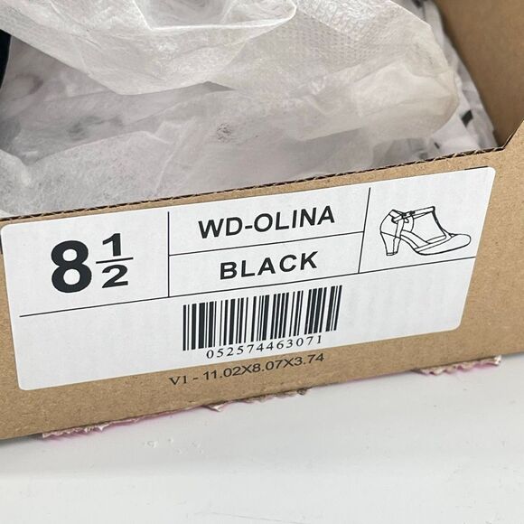 Brinley Co. Olina Black Faux Leather T-Strap Mary Jane Heels 8.5 NIB - Picture 15 of 16